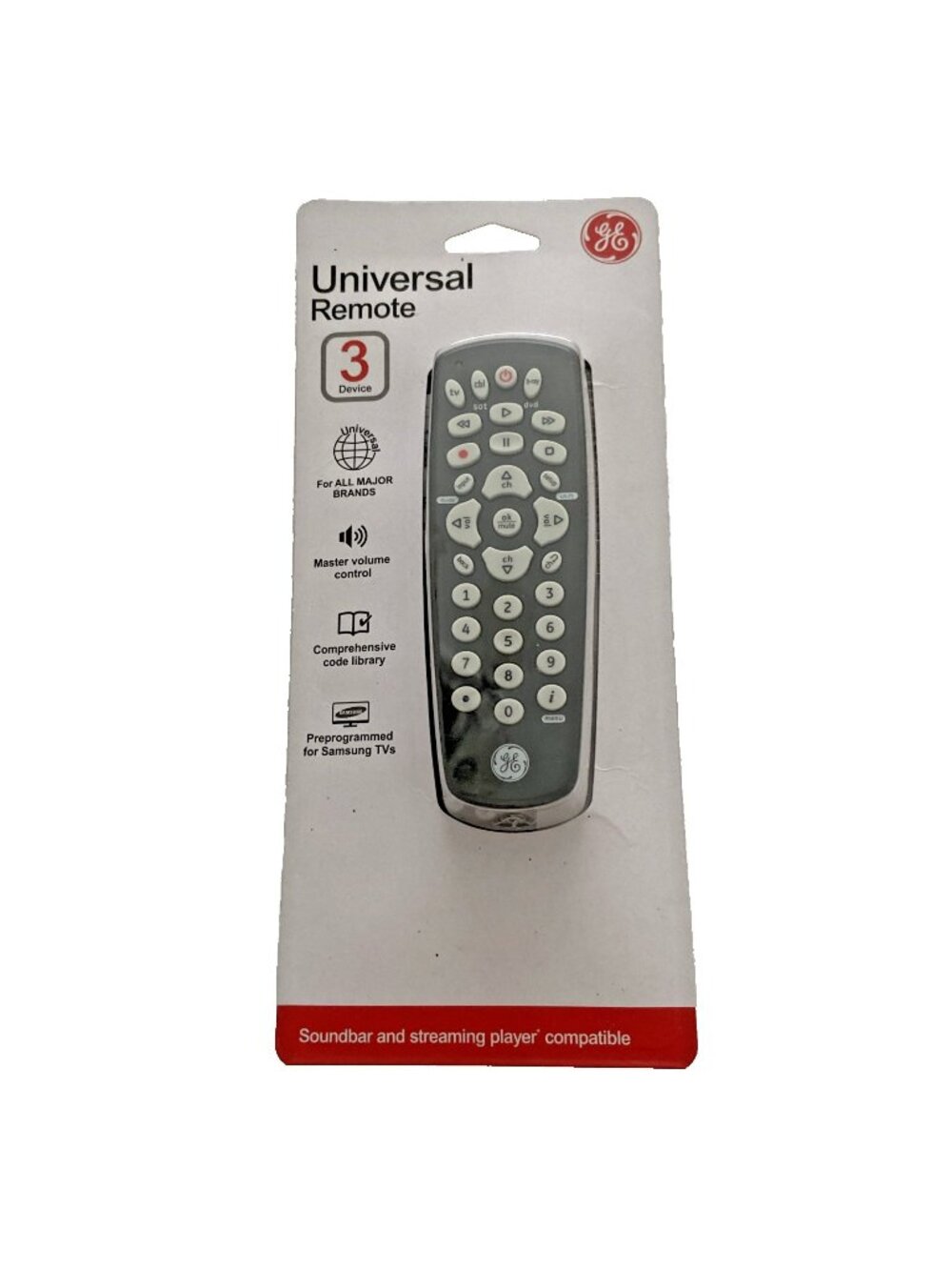 GE Programmable Universal Remote Control 3 Device 34456 BRAND NEW in package